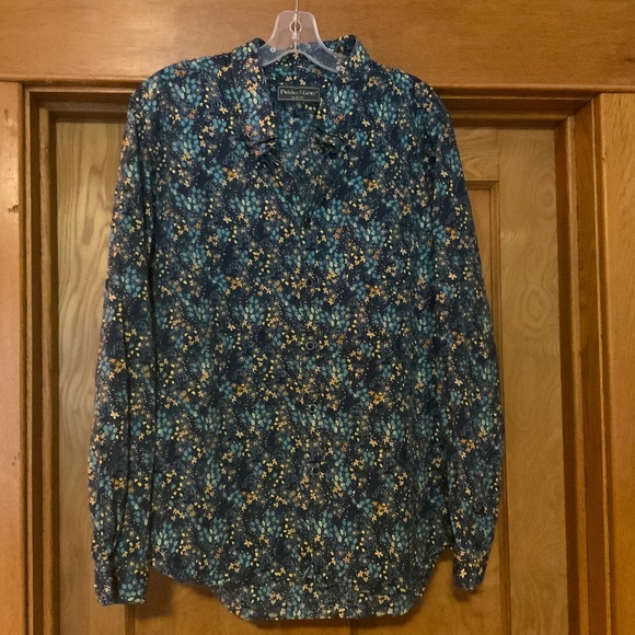 Paisley & Gray Slim Fit XXL 19 flowers & leaves buttons/long sleeved dress shirt - Picture 1 of 4